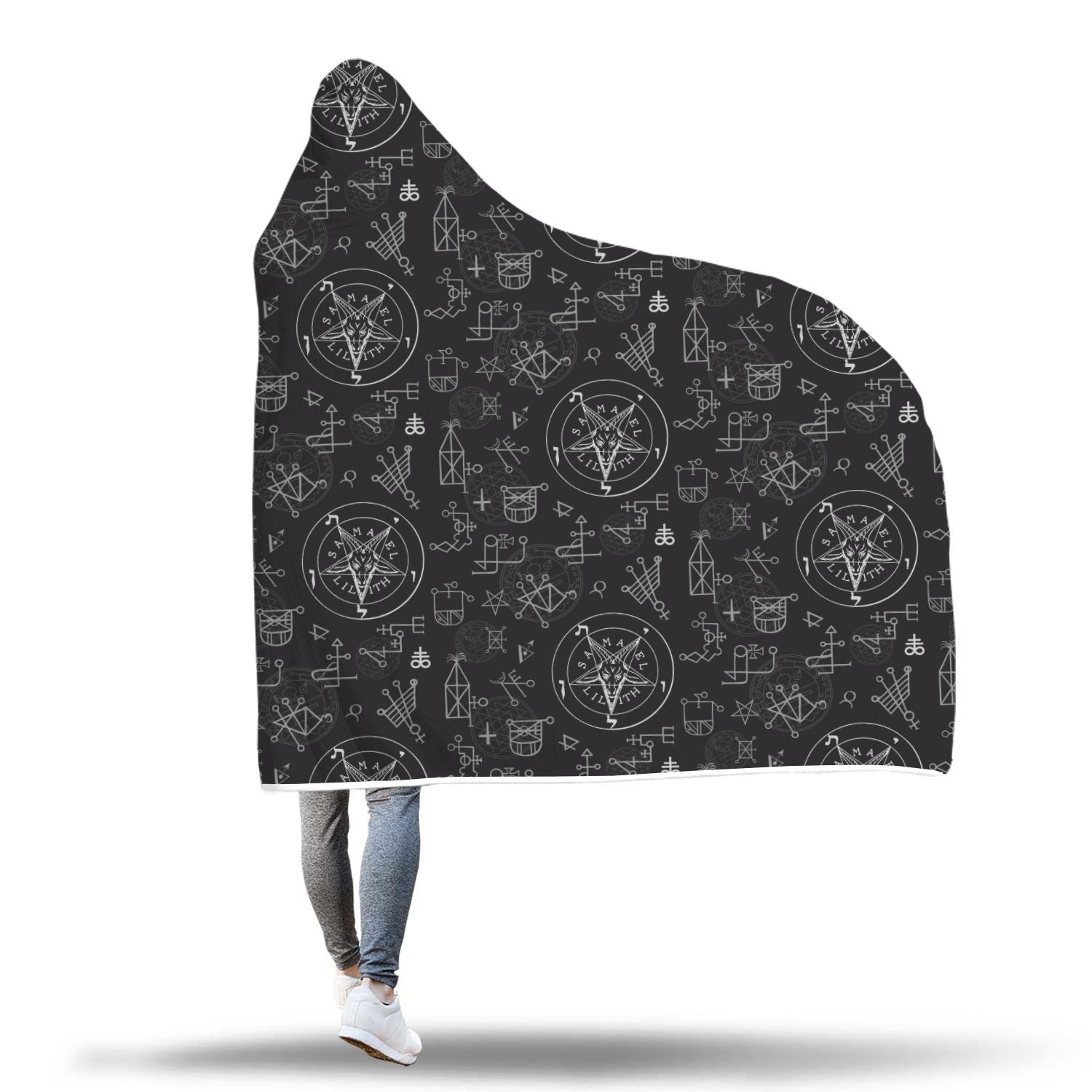 The Satan's Star protection Hoodie blanket