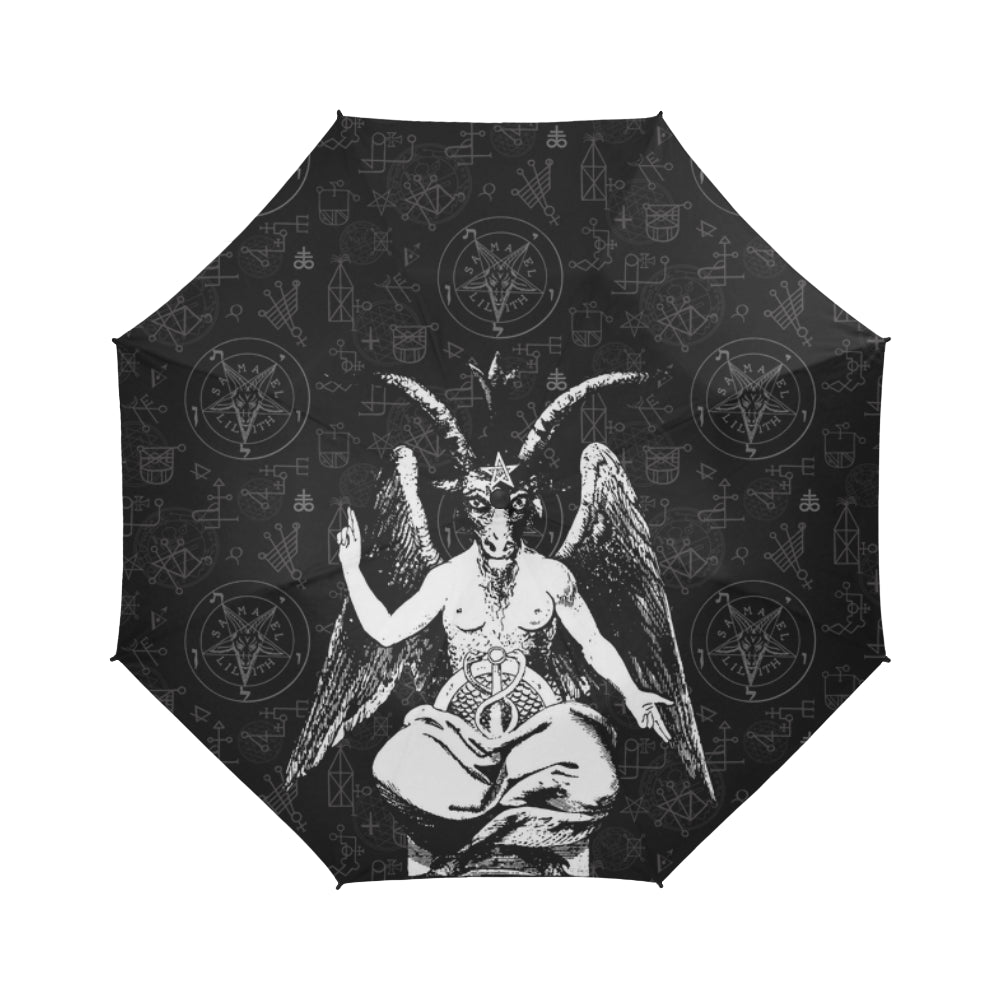 Baphomet automatic foldable umbrella