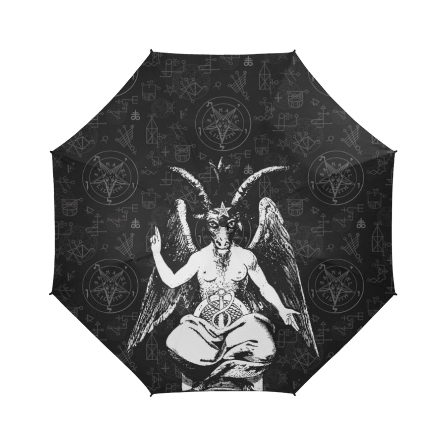 Baphomet automatic foldable umbrella