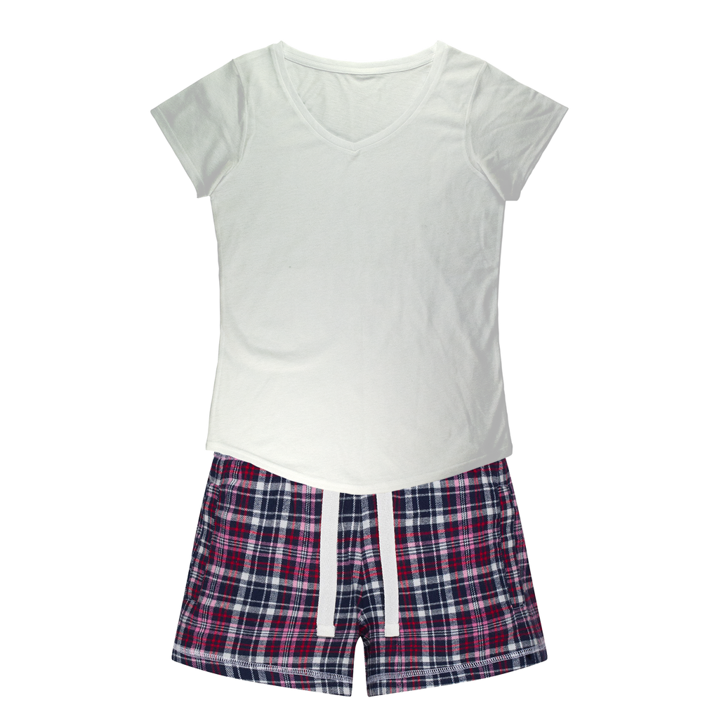 Woman_of_dark_desries Girls Sleepy Tee and Flannel Short