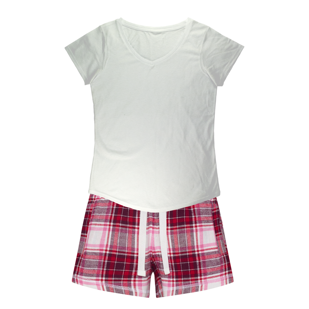 Woman_of_dark_desries Girls Sleepy Tee and Flannel Short