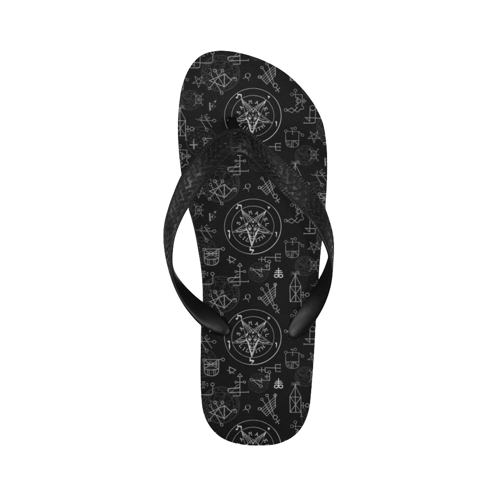 The Sigil Of Baphomet Flip Flops