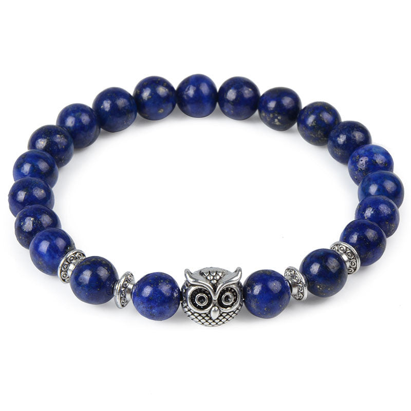 OWL Buddha beads Bracelet . Special power protection - aleph-zero