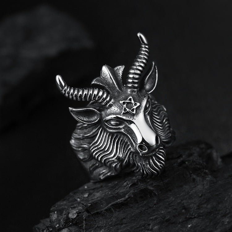 Satan Worship Baphomet ring