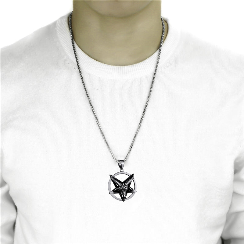 Baphomet Goat Pentagram Devil Necklace