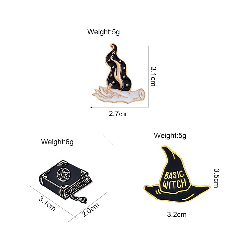 Gothic Magic Brooch Enamel Lapel Pin