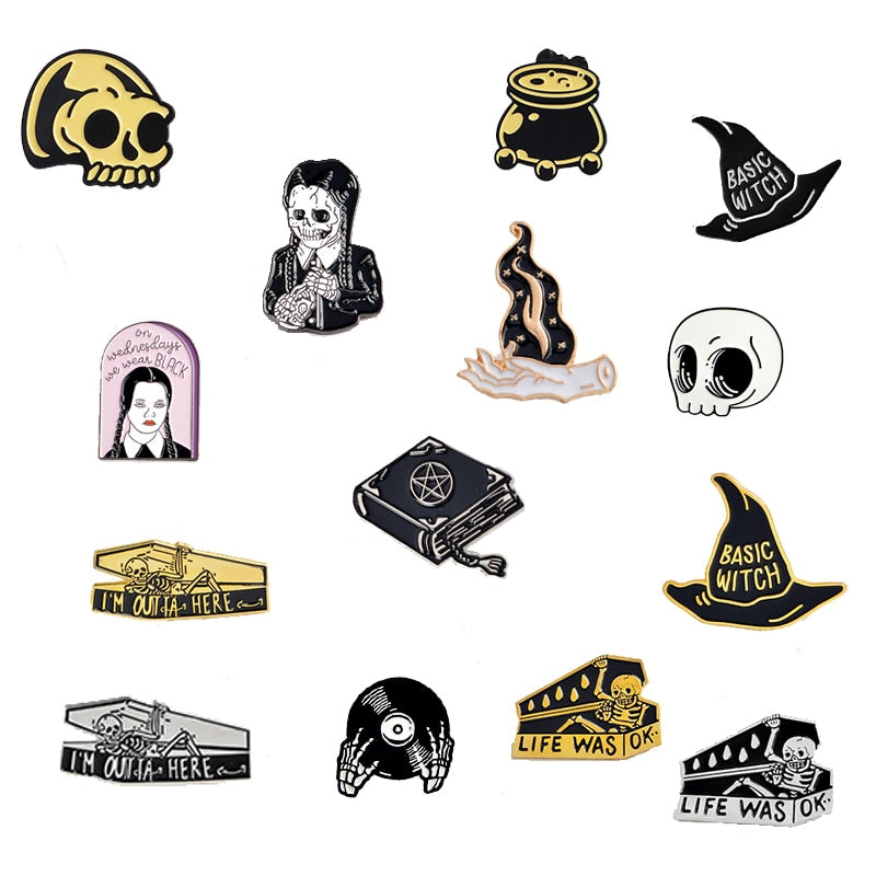 Gothic Magic Brooch Enamel Lapel Pin