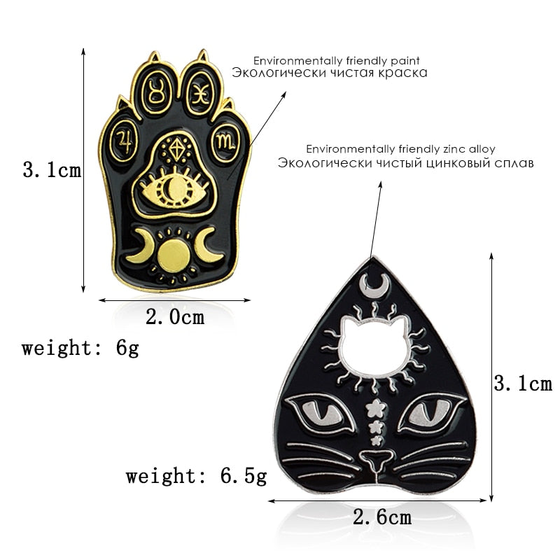 Black Cat Brooch Enamel Pin