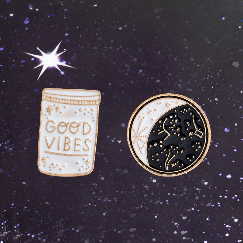 Good vibes Only! enamel lapel pin