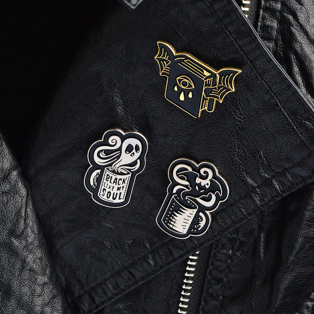 Gothic Punk lapel pins set
