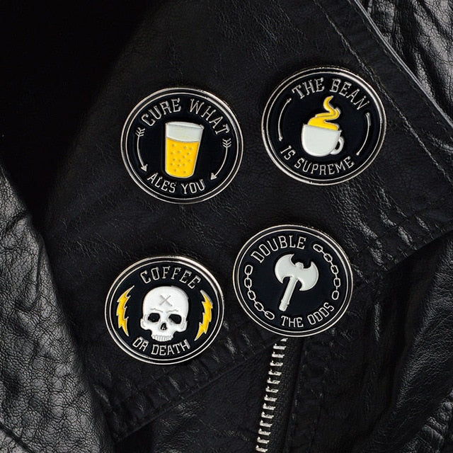Gothic Punk lapel pins set