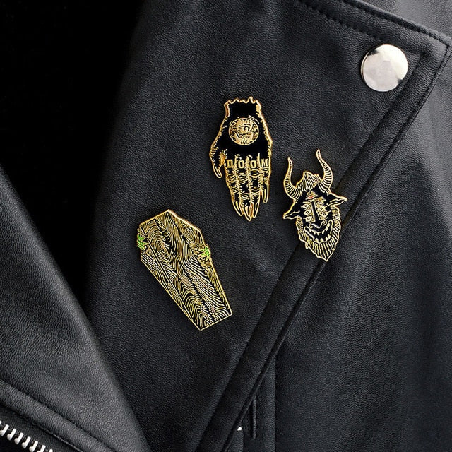 Gothic Punk lapel pins set