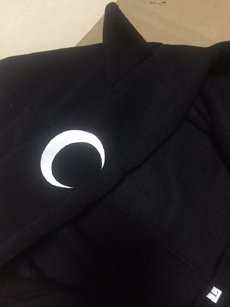 Pentagram Cat Long Zipper hoodie