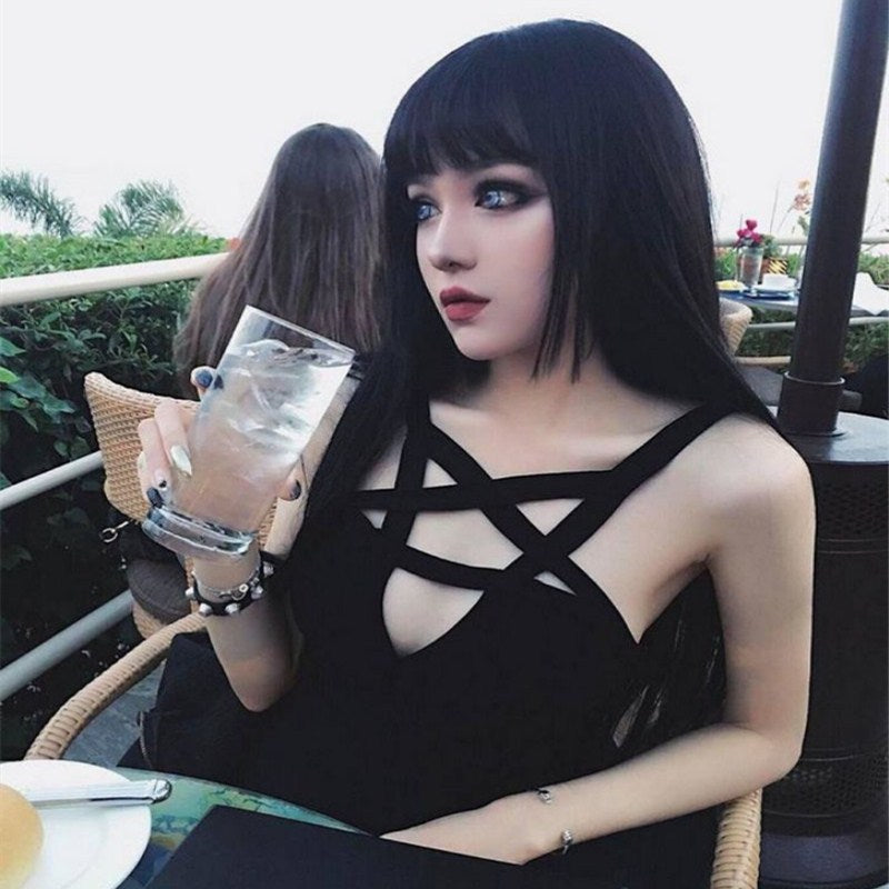 Gothic Pentagram Bodysuit Bandage