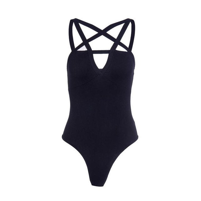 Gothic Pentagram Bodysuit Bandage