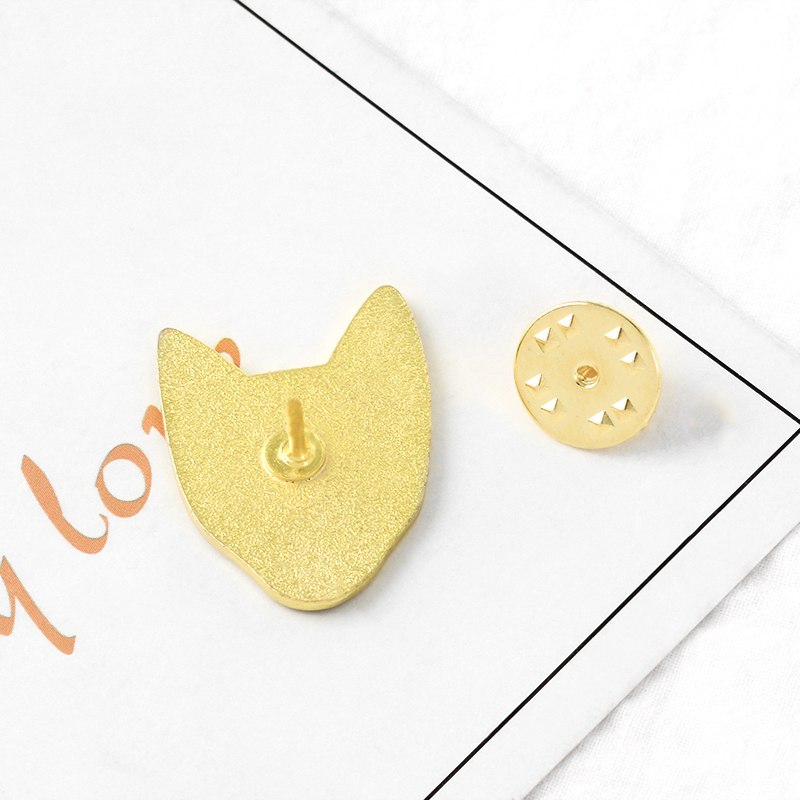 Black Pentagram Cat Wicca brooches