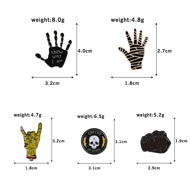 The devil hands Enamel Lapel pin