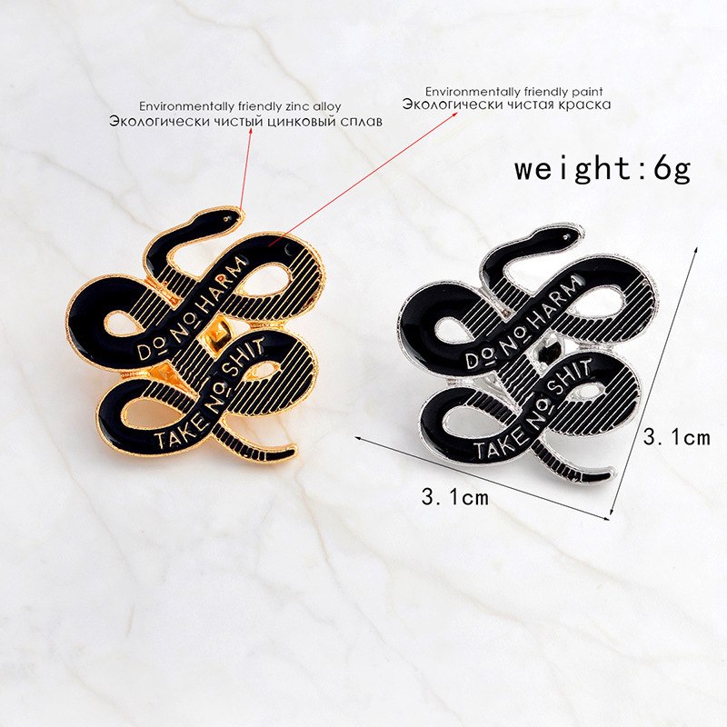 Do No Harm Snake Pins Brooches
