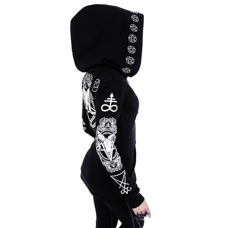 Sigil Of Satan Goat Head Sweatshirt