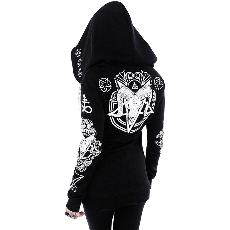 Sigil Of Satan Goat Head Sweatshirt