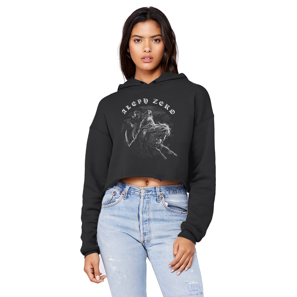 The Pale Rider Unisex Cropped Raw Edge Boyfriend Hoodie