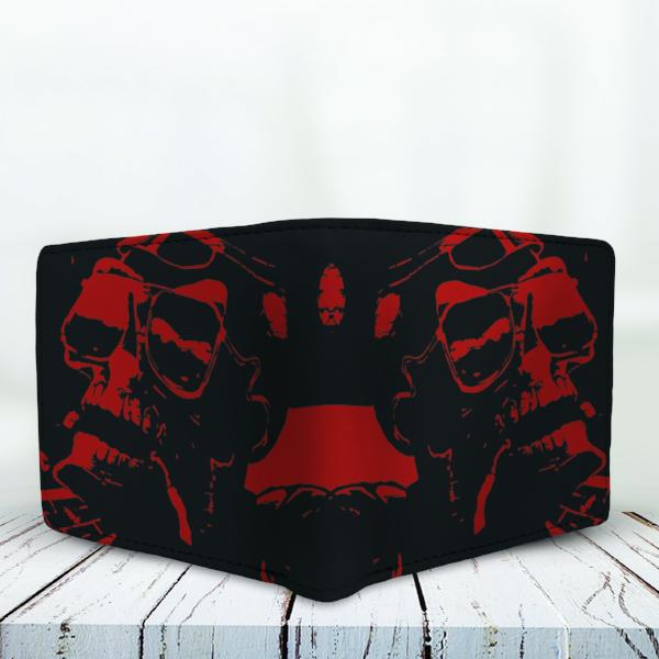 The RED graffiti Skull Man wallet