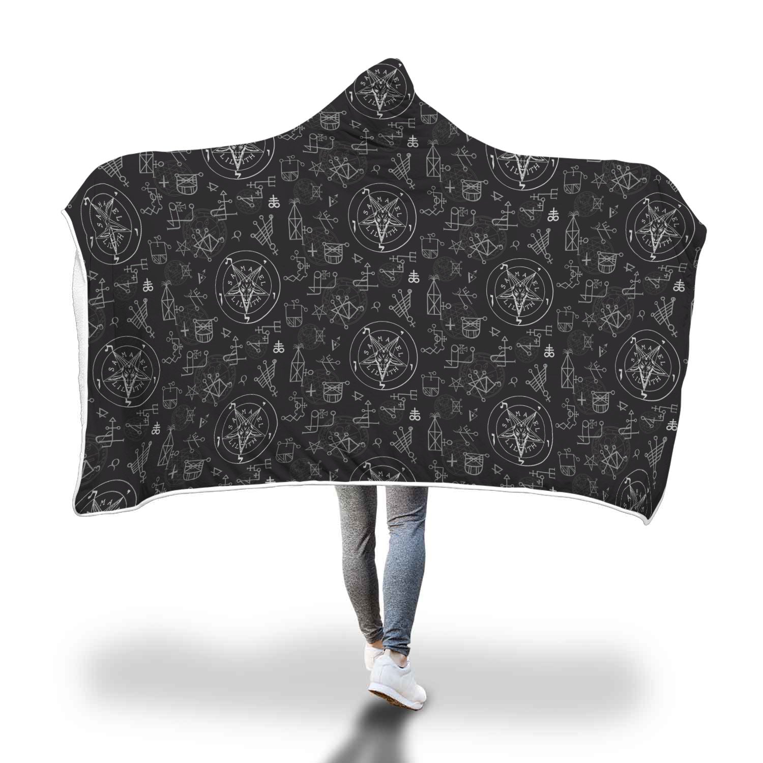 The Satan's Star protection Hoodie blanket