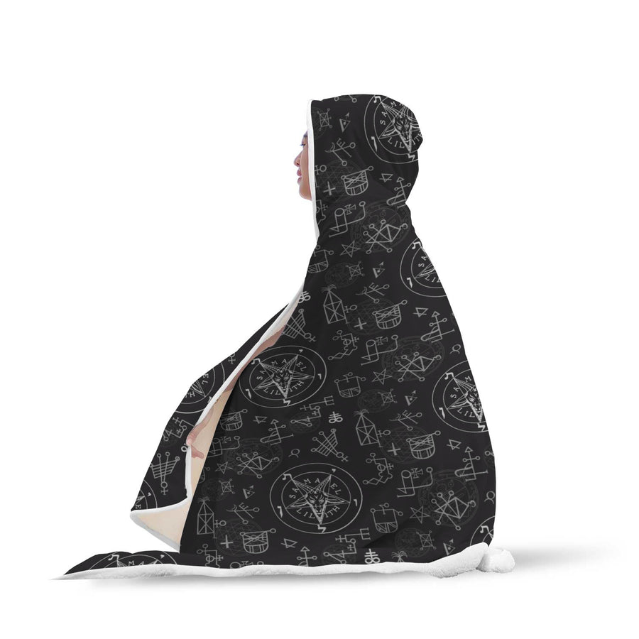 The Satan's Star protection Hoodie blanket