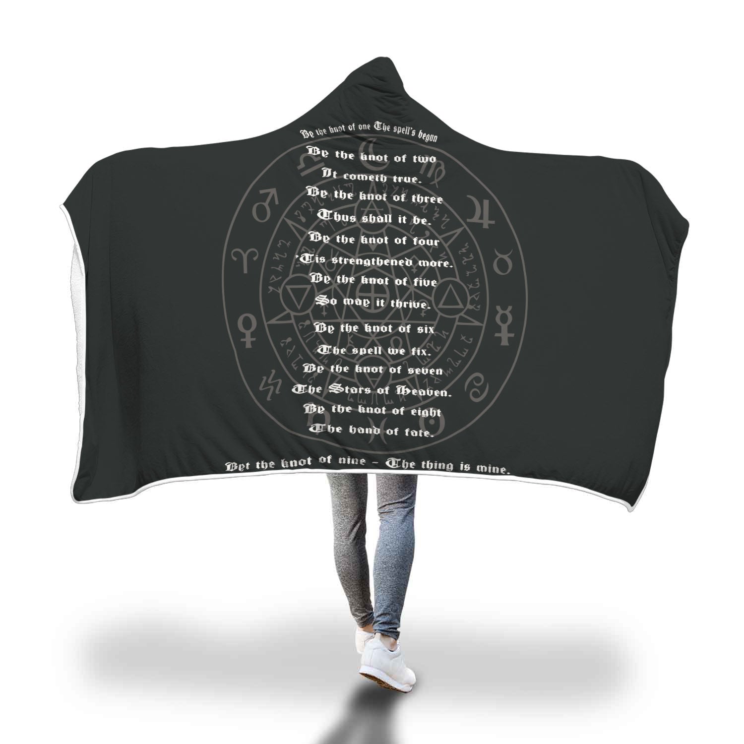 The Spell of the cord hooded blanket