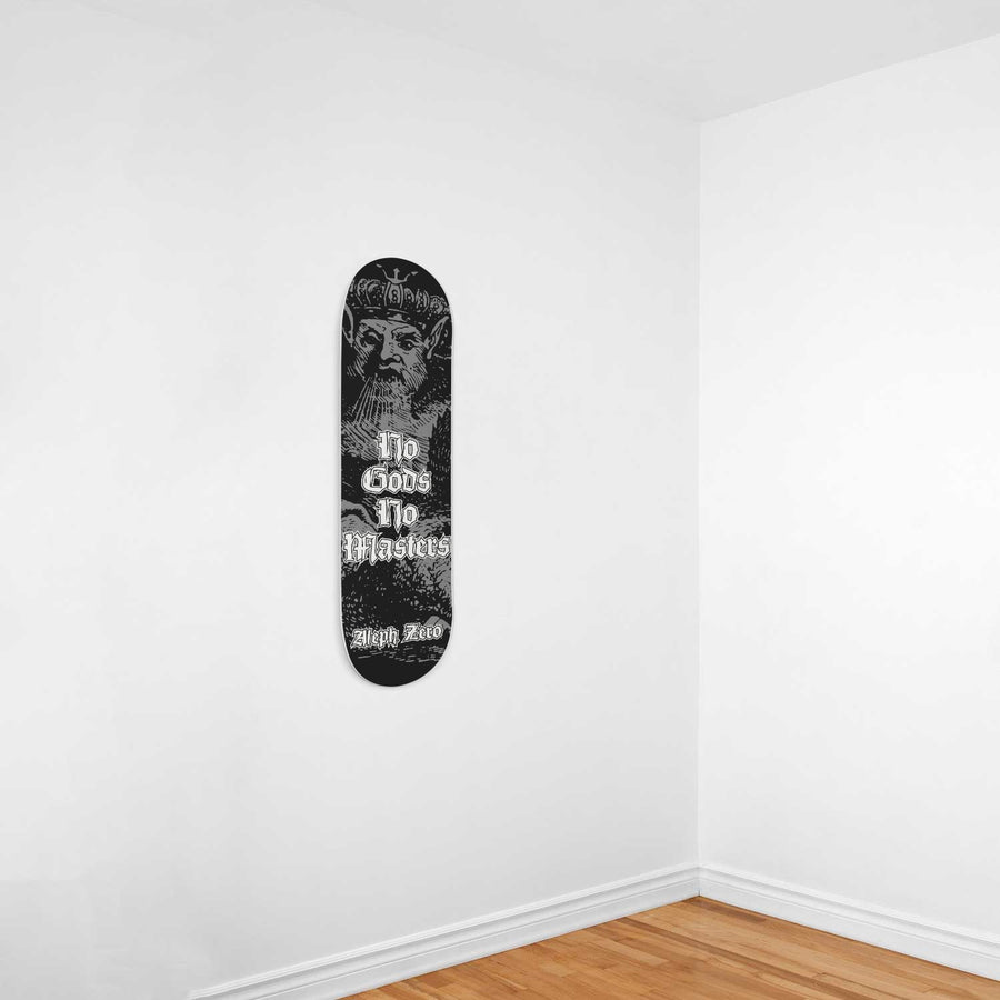 No God skateboard deck wall art