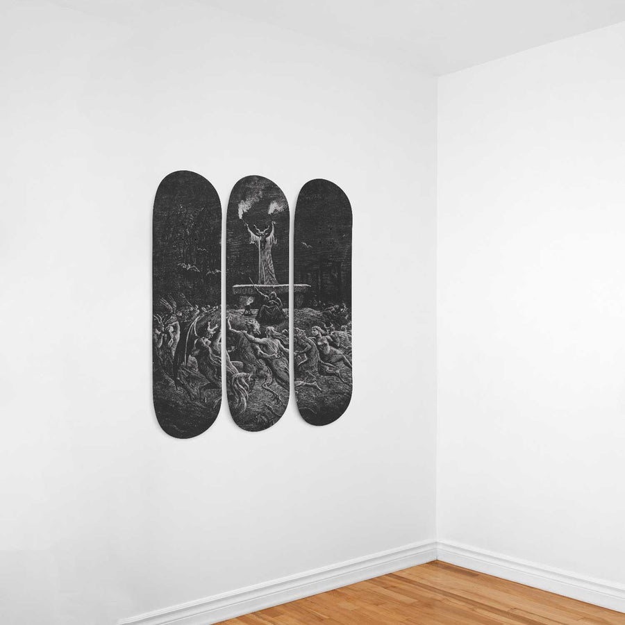 The Witches Dance 3 deck Skateboard Wall Art Set