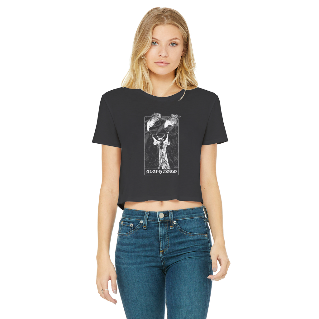 The Witches Dance Classic Women's Cropped Raw Edge T-Shirt