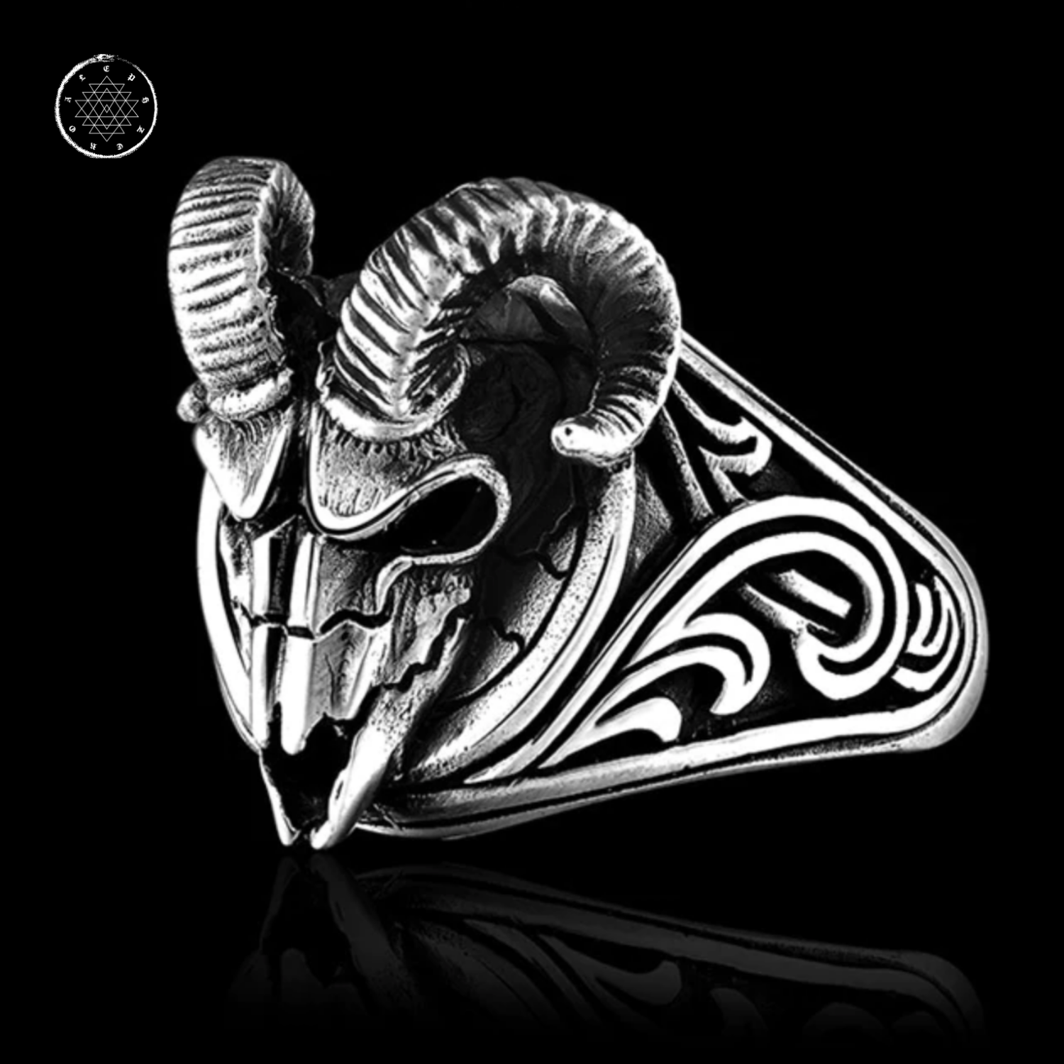 The Goat head 925 Silver Ring