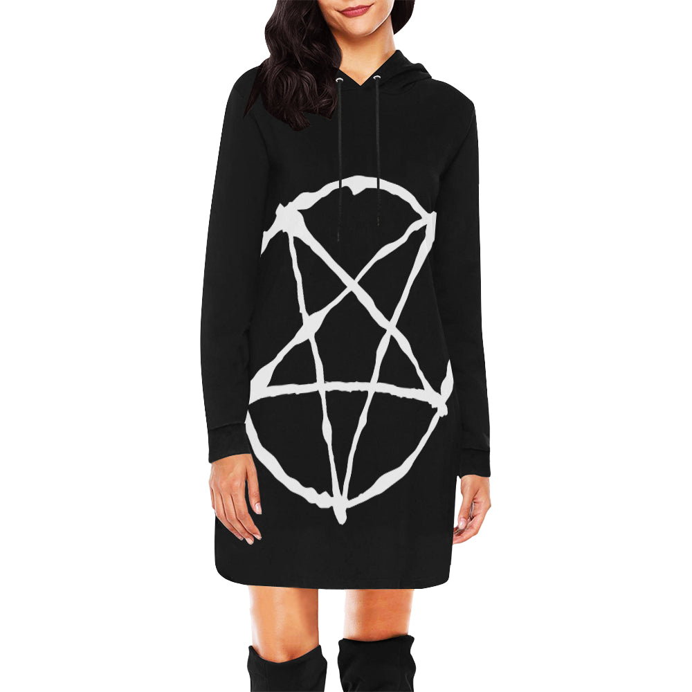 Women's Pentagram Hoodie Mini Dress