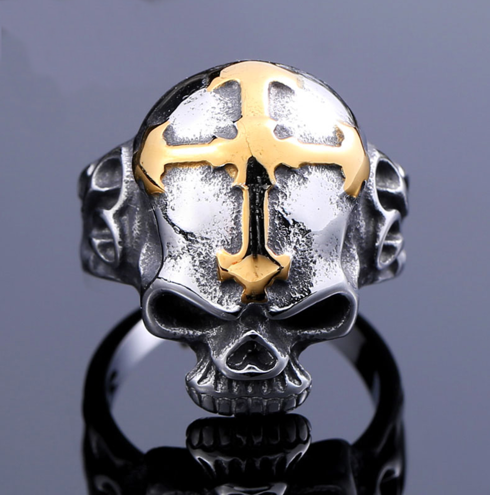 Skull Skeleton Stainless Steel ring - aleph-zero