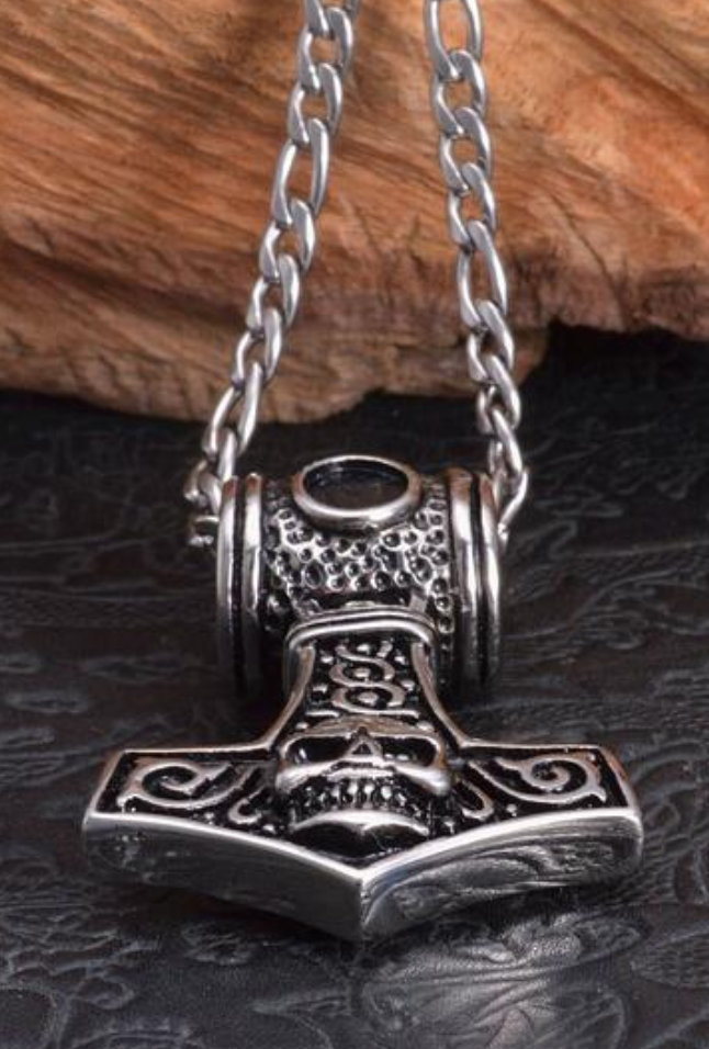 Thor hammer skull jewellery charm