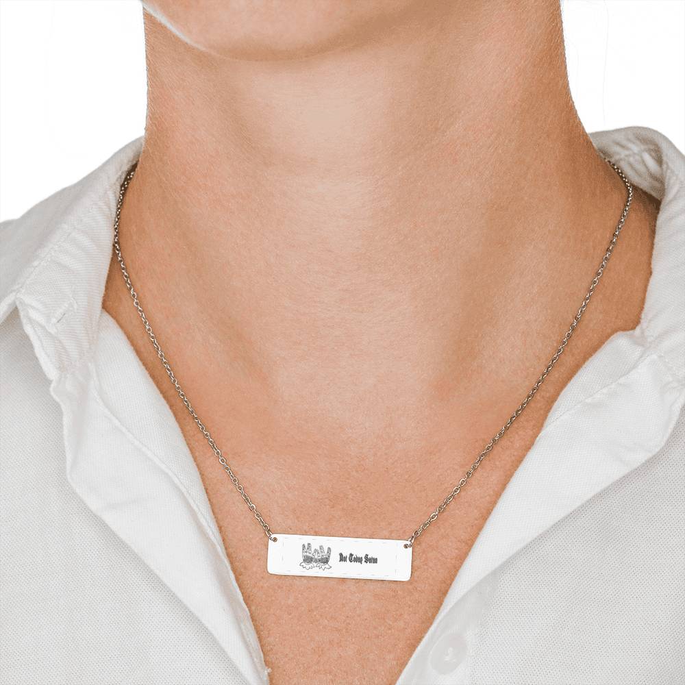 Not Today Satan Bar Necklace