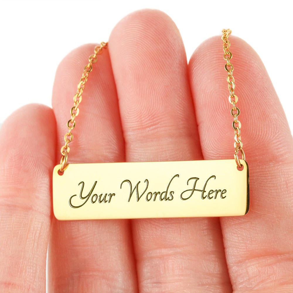Not Today Satan Bar Necklace