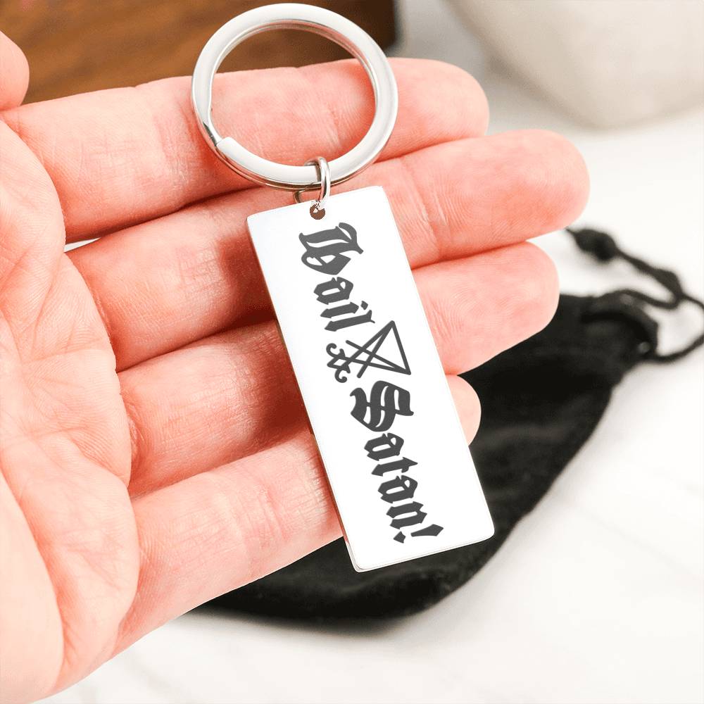 Hail Satan keyring