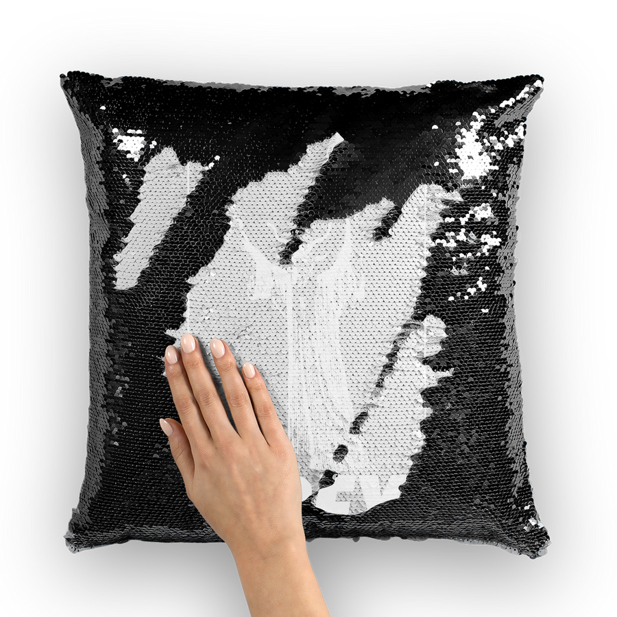 Obey Sequin Cushion Cover
