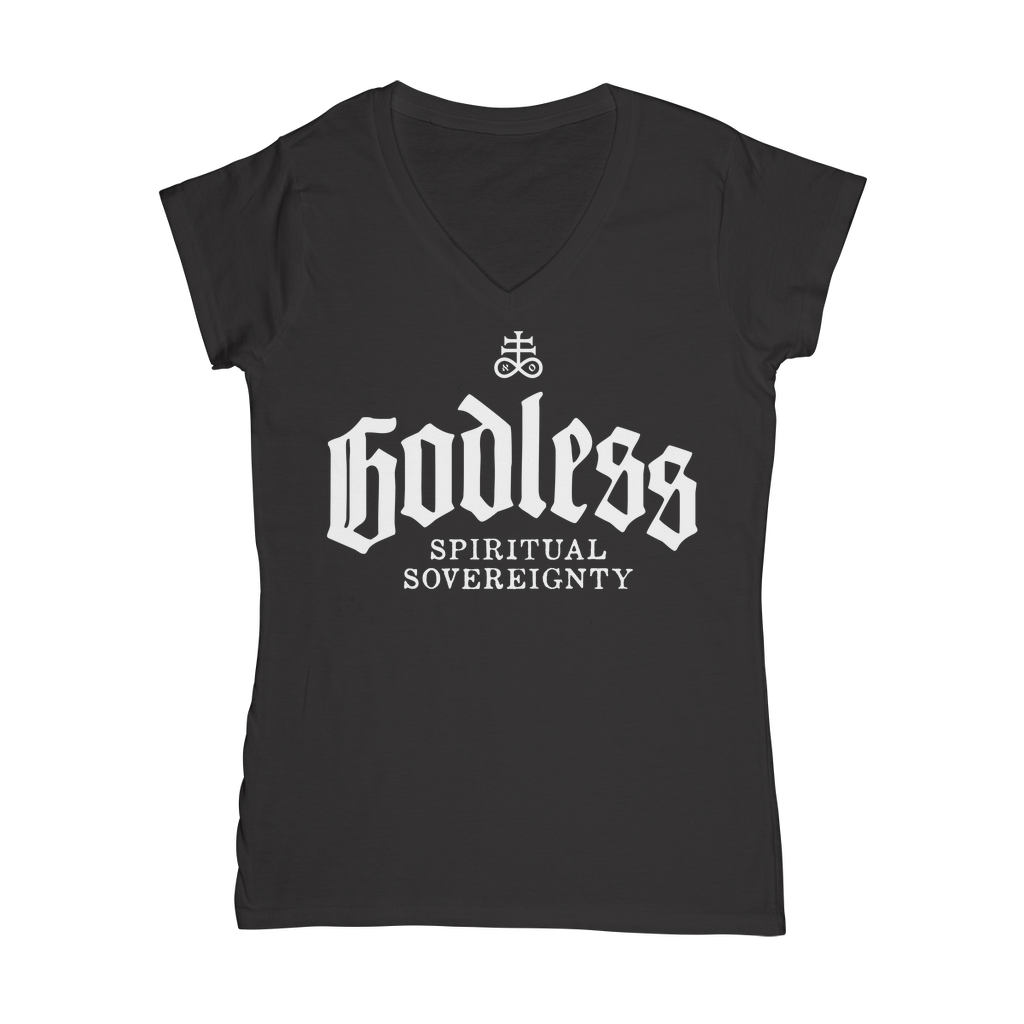 Godless Classic Women's V-Neck T-Shirt