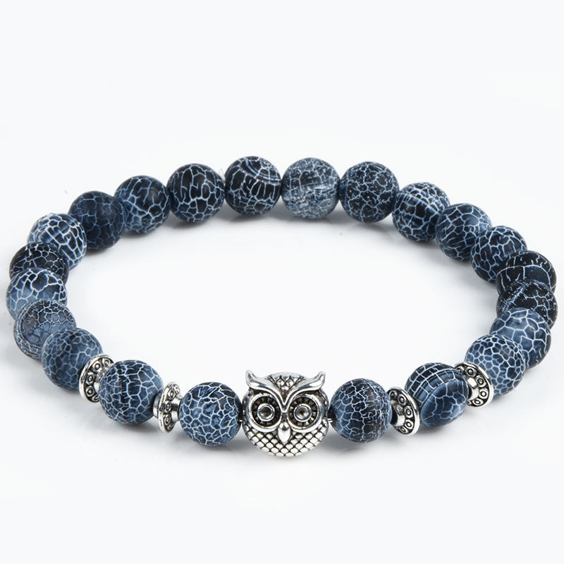 OWL Buddha beads Bracelet . Special power protection - aleph-zero