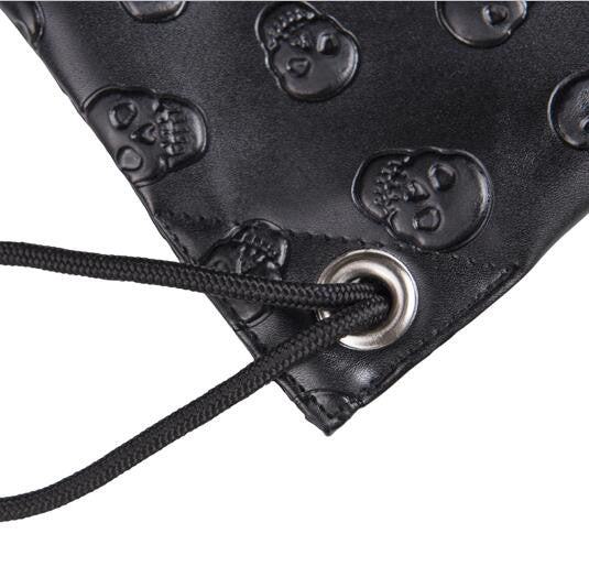 Skull leather pu backpack - aleph-zero