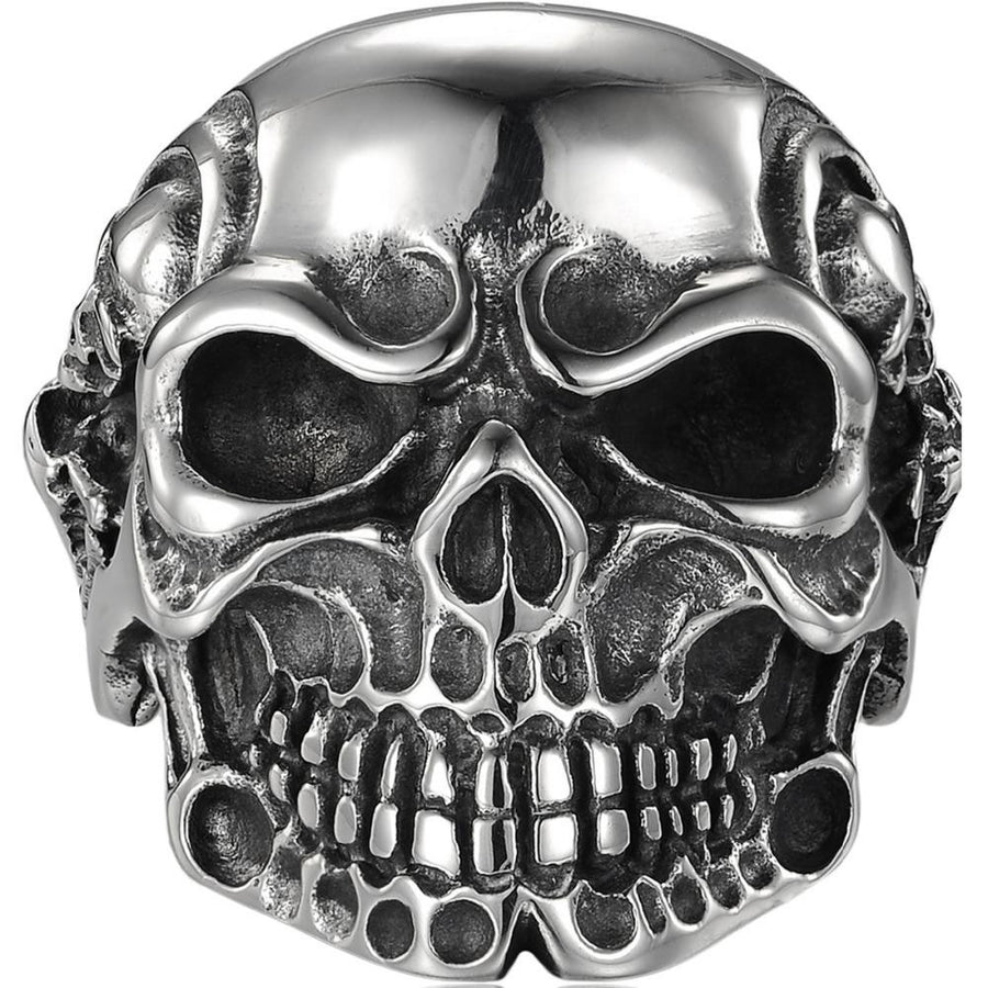 Skull Stainless Steel Ring - aleph-zero