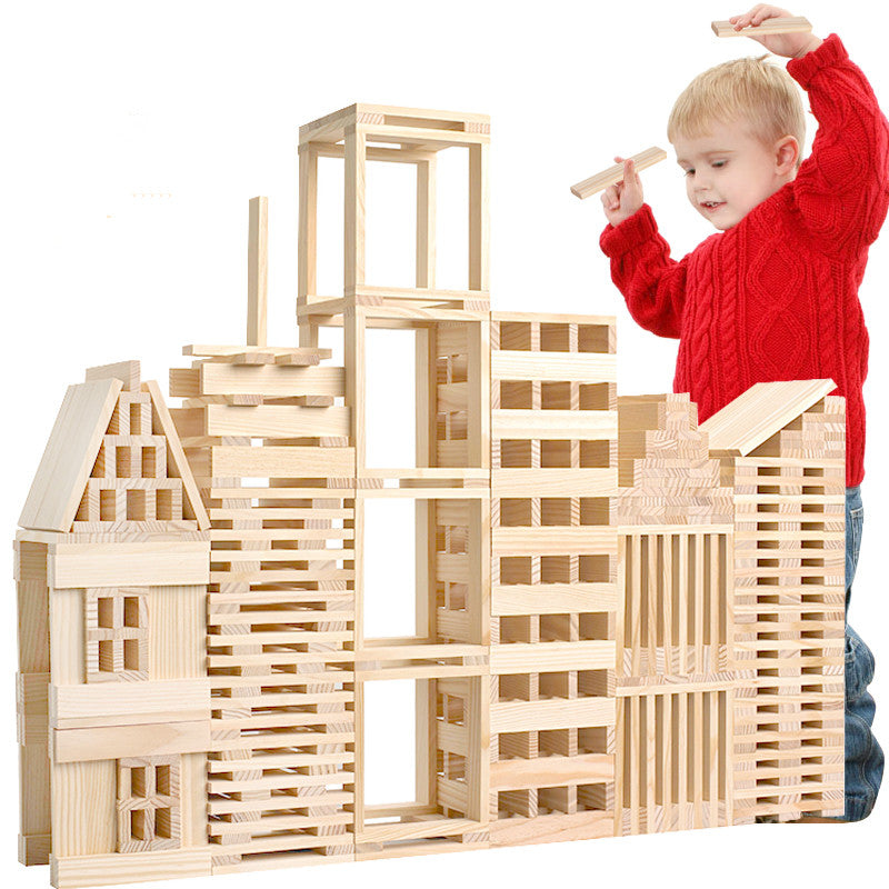 Montessori Jenga Wood, 100 Pcs, Blocks Building Learning Educational Training - aleph-zero