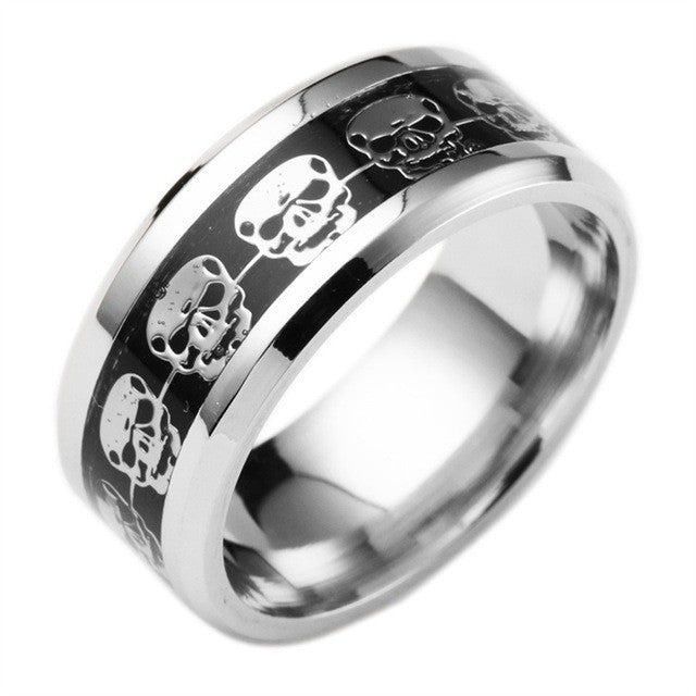 Skull Stainless Steel Ring - aleph-zero