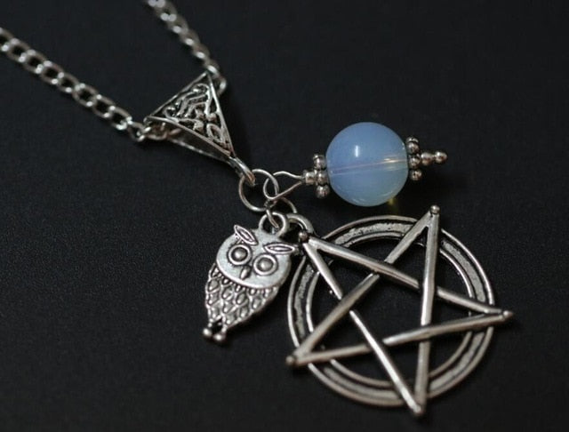 Pentacle Pentagram & Fertility Goddess Necklace