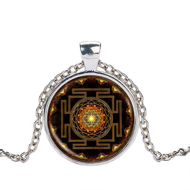 Sacred Sri Yantra Necklace - aleph-zero