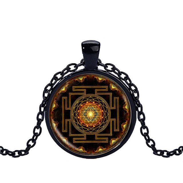 Sacred Sri Yantra Necklace - aleph-zero