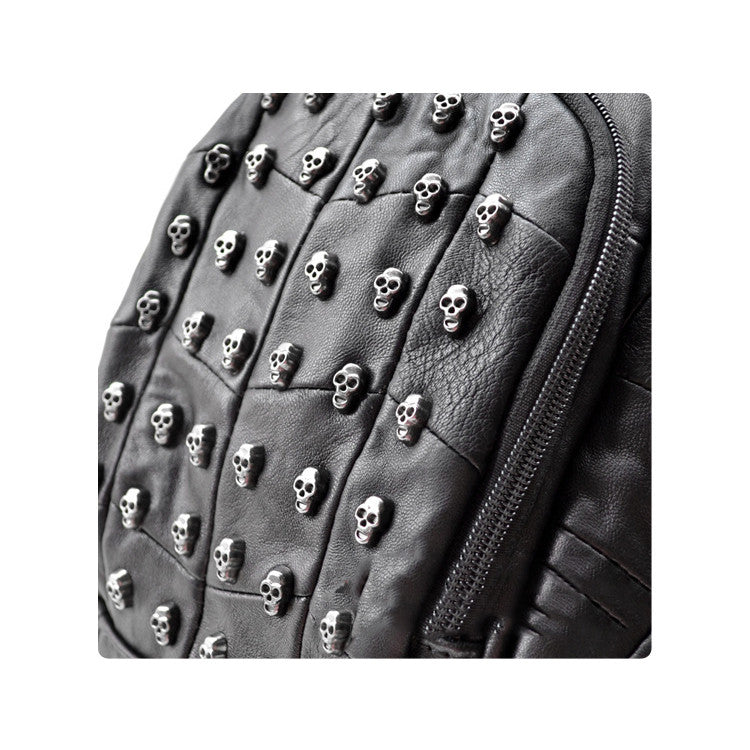 Leather Skull backpack - aleph-zero